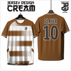KAOS JERSEY FUTSAL & BADMINTON BAJU   MOTIF KEKINIAN CREAM/COKLAT  DRY FIT PREMIUM MURAH BAHAN EMBOSH KIDS ANAK DAN DEWASA COWO/CEWEBIG SIZE