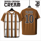 KAOS JERSEY FUTSAL & BADMINTON BAJU   MOTIF KEKINIAN CREAM/COKLAT  DRY FIT PREMIUM MURAH BAHAN EMBOSH KIDS ANAK DAN DEWASA COWO/CEWEBIG SIZE
