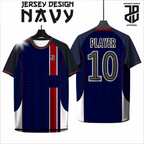 KAOS JERSEY FUTSAL & BADMINTON BAJU   Esport Profesional Motif NAVY Futuristik – Custom Nama & Logo  DRY FIT PREMIUM MURAH BAHAN EMBOSH  KIDS ANAK DAN DEWASA COWO/CEWE BIG SIZE