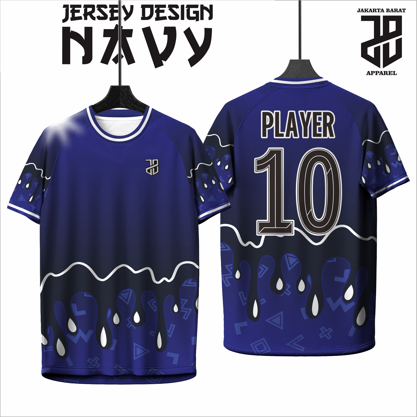 KAOS JERSEY FUTSAL & BADMINTON BAJU   Esport Profesional Motif NAVY Futuristik – Custom Nama & Logo  DRY FIT PREMIUM MURAH KIDS ANAK DAN DEWASA BIG SIZE (Copy) (Copy) (Copy) (Copy)