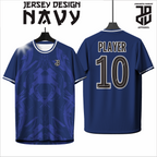 KAOS JERSEY FUTSAL & BADMINTON BAJU CUSTOM Warna NAVY/BIRU Eksklusif  DRY FIT PREMIUM MURAH BAHAN EMBOSH KIDS ANAK DAN DEWASA COWO/CEWE BIG SIZE