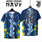KAOS JERSEY FUTSAL & BADMINTON BAJU CUSTOM Warna NAVY/BIRU Eksklusif  DRY FIT PREMIUM MURAH BAHAN EMBOSH KIDS ANAK DAN DEWASA COWO/CEWE BIG SIZE