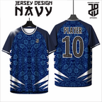 KAOS JERSEY FUTSAL & BADMINTON BAJU CUSTOM Warna NAVY/BIRU Eksklusif  DRY FIT PREMIUM MURAH BAHAN EMBOSH KIDS ANAK DAN DEWASA COWO/CEWE BIG SIZE