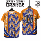 KAOS JERSEY FUTSAL & BADMINTON BAJU Esport ORANGE Geometric – Ringan dan Adem Dipakai  DRY FIT PREMIUM MURAH BAHAN EMBOSH KIDS ANAK DAN DEWASA COWO/CEWE BIG SIZE