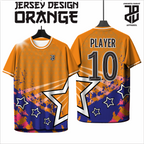 KAOS JERSEY FUTSAL & BADMINTON BAJU Esport ORANGE Geometric – Ringan dan Adem Dipakai  DRY FIT PREMIUM MURAH BAHAN EMBOSH KIDS ANAK DAN DEWASA COWO/CEWE BIG SIZE