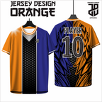 KAOS JERSEY FUTSAL & BADMINTON BAJU Esport ORANGE Geometric – Ringan dan Adem Dipakai  DRY FIT PREMIUM MURAH BAHAN EMBOSH KIDS ANAK DAN DEWASA COWO/CEWE BIG SIZE