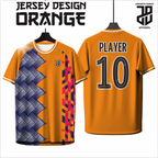KAOS JERSEY FUTSAL & BADMINTON BAJU Esport ORANGE Geometric – Ringan dan Adem Dipakai  DRY FIT PREMIUM MURAH BAHAN EMBOSH KIDS ANAK DAN DEWASA COWO/CEWE BIG SIZE