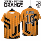 KAOS JERSEY FUTSAL & BADMINTON BAJU Esport ORANGE Geometric – Ringan dan Adem Dipakai  DRY FIT PREMIUM MURAH BAHAN EMBOSH KIDS ANAK DAN DEWASA COWO/CEWE BIG SIZE