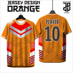 KAOS JERSEY FUTSAL & BADMINTON BAJU Gaming ORANGE Keren Motif Geometris – Nyaman & Stylish  DRY FIT PREMIUM MURAH BAHAN EMBOSH KIDS ANAK DAN DEWASA BIG SIZE