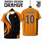 KAOS JERSEY FUTSAL & BADMINTON BAJU Gaming ORANGE Keren Motif Geometris – Nyaman & Stylish  DRY FIT PREMIUM MURAH BAHAN EMBOSH KIDS ANAK DAN DEWASA BIG SIZE