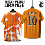 KAOS JERSEY FUTSAL & BADMINTON BAJU Gaming ORANGE Keren Motif Geometris – Nyaman & Stylish  DRY FIT PREMIUM MURAH BAHAN EMBOSH KIDS ANAK DAN DEWASA BIG SIZE