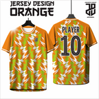 KAOS JERSEY FUTSAL & BADMINTON BAJU Gaming ORANGE Keren Motif Geometris – Nyaman & Stylish  DRY FIT PREMIUM MURAH BAHAN EMBOSH KIDS ANAK DAN DEWASA BIG SIZE