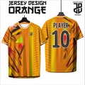 Jersey Futsal Baju Esport ORANGE Geometric Premium – Desain Modern Full Print Dry Fit Premium Kids & Dewasa (Copy)