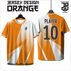 Jersey Futsal Baju Esport ORANGE Geometric Premium – Desain Modern Full Print Dry Fit Premium Kids & Dewasa (Copy)