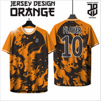 Jersey Futsal Baju Esport ORANGE Geometric Premium – Desain Modern Full Print Dry Fit Premium Kids & Dewasa (Copy)