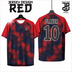 KAOS JERSEY FUTSAL & BADMINTON Esport RED/MERAH Abstract Edition  DRY FIT PREMIUM MURAH BAHAN EMBOSH KIDS ANAK DAN DEWASA CEWE COWO BIG SIZE