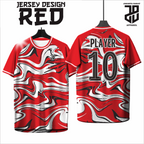 KAOS JERSEY FUTSAL & BADMINTON Esport RED/MERAH Abstract Edition  DRY FIT PREMIUM MURAH BAHAN EMBOSH KIDS ANAK DAN DEWASA CEWE COWO BIG SIZE