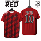 KAOS JERSEY FUTSAL & BADMINTON Custom RED/MERAH Abstract Edition  DRY FIT PREMIUM MURAH KIDS ANAK DAN DEWASA CEWE COWO BIG SIZE