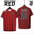 KAOS JERSEY FUTSAL & BADMINTON Custom RED/MERAH Abstract Edition  DRY FIT PREMIUM MURAH KIDS ANAK DAN DEWASA CEWE COWO BIG SIZE