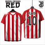 KAOS JERSEY FUTSAL & BADMINTON Custom RED/MERAH Abstract Edition  DRY FIT PREMIUM MURAH KIDS ANAK DAN DEWASA CEWE COWO BIG SIZE