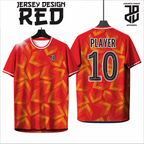 KAOS JERSEY FUTSAL & BADMINTON Custom RED/MERAH Abstract Edition  DRY FIT PREMIUM MURAH KIDS ANAK DAN DEWASA CEWE COWO BIG SIZE
