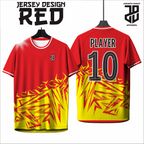 KAOS JERSEY FUTSAL & BADMINTON Custom RED/MERAH Abstract Edition  DRY FIT PREMIUM MURAH KIDS ANAK DAN DEWASA CEWE COWO BIG SIZE