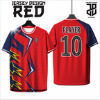 KAOS JERSEY FUTSAL & BADMINTON Custom RED/MERAH Abstract Edition  DRY FIT PREMIUM MURAH KIDS ANAK DAN DEWASA CEWE COWO BIG SIZE