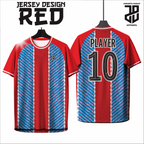 KAOS JERSEY FUTSAL & BADMINTON Custom RED/MERAH Abstract Edition  DRY FIT PREMIUM MURAH KIDS ANAK DAN DEWASA CEWE COWO BIG SIZE
