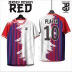 KAOS JERSEY FUTSAL & BADMINTON RED/MERAH Abstract Edition  DRY FIT PREMIUM FREE COSTUM MURAH KIDS ANAK DAN DEWASA CEWE COWO BIG SIZE