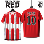 KAOS JERSEY FUTSAL & BADMINTON RED/MERAH Abstract Edition  DRY FIT PREMIUM FREE COSTUM MURAH KIDS ANAK DAN DEWASA CEWE COWO BIG SIZE