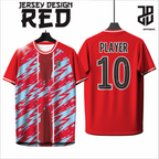 KAOS JERSEY FUTSAL & BADMINTON RED/MERAH Abstract Edition  DRY FIT PREMIUM FREE COSTUM MURAH KIDS ANAK DAN DEWASA CEWE COWO BIG SIZE