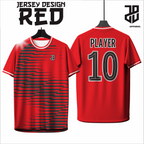 KAOS JERSEY FUTSAL & BADMINTON RED/MERAH Abstract Edition  DRY FIT PREMIUM FREE COSTUM MURAH KIDS ANAK DAN DEWASA CEWE COWO BIG SIZE