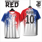 KAOS JERSEY FUTSAL & BADMINTON RED/MERAH Abstract Edition  DRY FIT PREMIUM FREE COSTUM MURAH KIDS ANAK DAN DEWASA CEWE COWO BIG SIZE