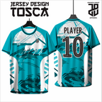 KAOS JERSEY FUTSAL & BADMINTON Custom TOSCA Edition  DRY FIT PREMIUM BAHAN EMBOSH MURAH KIDS ANAK DAN DEWASA BIG SIZE