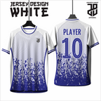 KAOS JERSEY FUTSAL & BADMINTON Esport WHITE/PUTIH Abstract Edition  DRY FIT PREMIUM MURAH BAHAN EMBOSH KIDS ANAK DAN DEWASA BIG SIZE