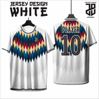 KAOS JERSEY FUTSAL & BADMINTON Esport WHITE/PUTIH Abstract Edition  DRY FIT PREMIUM MURAH BAHAN EMBOSH KIDS ANAK DAN DEWASA CEWE COWO BIG SIZE