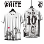 KAOS JERSEY FUTSAL & BADMINTON Esport WHITE/PUTIH Abstract Edition  DRY FIT PREMIUM MURAH BAHAN EMBOSH KIDS ANAK DAN DEWASA CEWE COWO BIG SIZE