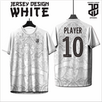 KAOS JERSEY FUTSAL & BADMINTON Esport WHITE/PUTIH Abstract Edition  DRY FIT PREMIUM MURAH BAHAN EMBOSH KIDS ANAK DAN DEWASA CEWE COWO BIG SIZE