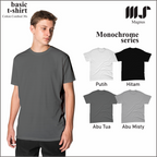 MAGNUS Baju Tshirt Kaos Polos pria wanita Lengan pendek 100% Katun combad 30s Premium Monochrome Series