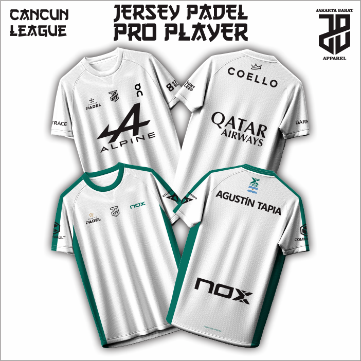 KAOS JERSEY PADEL KOLABORASI COELLO & AGUSTI'N TAPIA DRY FIT PREMIUM MURAH KIDS ANAK DAN DEWASA BIG SIZE (Copy)