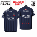 KAOS JERSEY PADEL AGUSTIN TAPIA DRY FIT PREMIUM BAHAN EMBOSH MURAH KIDS ANAK DAN DEWASA COWO/CEWEBIG SIZE