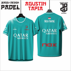 KAOS JERSEY PADEL AGUSTIN TAPIA DRY FIT PREMIUM BAHAN EMBOSH MURAH KIDS ANAK DAN DEWASA COWO/CEWEBIG SIZE