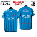 KAOS JERSEY PADEL AGUSTIN TAPIA DRY FIT PREMIUM BAHAN EMBOSH MURAH KIDS ANAK DAN DEWASA COWO/CEWEBIG SIZE