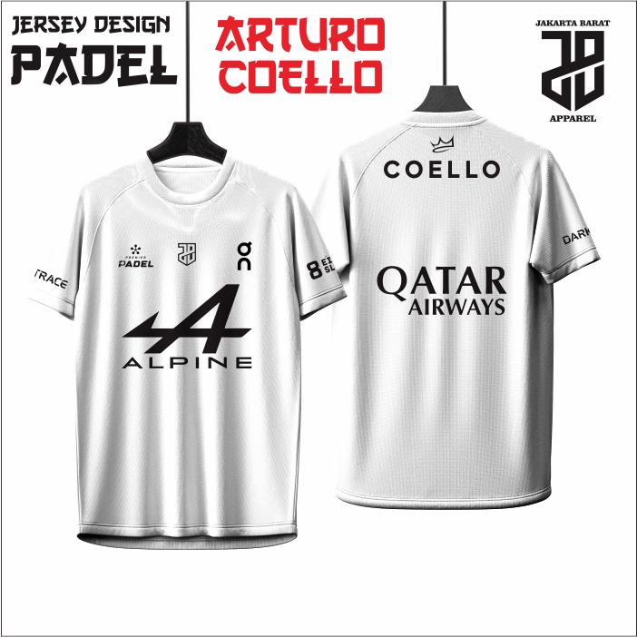 KAOS JERSEY PADEL KOLABORASI COELLO & AGUSTI'N TAPIA DRY FIT PREMIUM MURAH KIDS ANAK DAN DEWASA BIG SIZE (Copy)