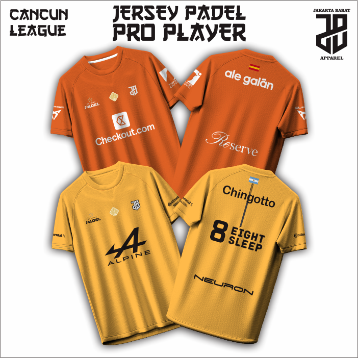Kaos Jersey Padel Pro Player Tapia Coello Galan Chingotto Premium Enteng Free Custom Kostum Nama