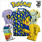 KAOS JERSEY FUTSAL BAJU & BADMINTON  MOTIF ANIME POKEMON Pikachu DRY FIT PREMIUM MURAH BAHAN EMBOSH KIDS ANAK DAN DEWASA COWO/CEWEBIG SIZE