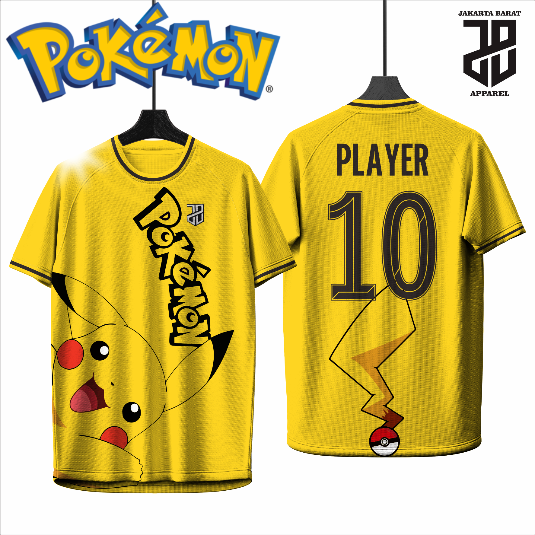 KAOS JERSEY FUTSAL BAJU & BADMINTON  MOTIF ANIME POKEMON Pikachu DRY FIT PREMIUM MURAH KIDS ANAK DAN DEWASA BIG SIZE (Copy) (Copy) (Copy) (Copy) (Copy) (Copy) (Copy) (Copy) (Copy) (Copy) (Copy)