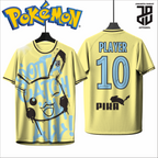 KAOS JERSEY FUTSAL BAJU & BADMINTON  MOTIF ANIME POKEMON Pikachu DRY FIT PREMIUM MURAH BAHAN EMBOSH KIDS ANAK DAN DEWASA COWO/CEWEBIG SIZE