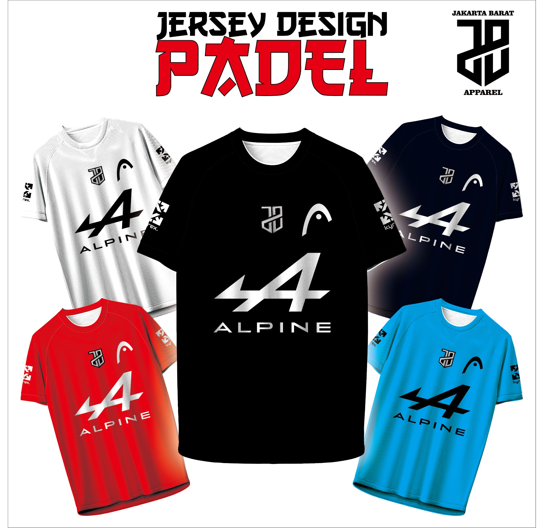 Kaos  Jersey Padel Dryfit Premium | Custom Nama, Nomor & Logo | Cocok Turnamen