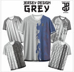 KAOS JERSEY FUTSAL & BADMINTON BAJU   MOTIF KEKINIAN GREY/ABU  DRY FIT PREMIUM MURAH BAHAN EMBOSH KIDS ANAK DAN DEWASA COWO/CEWE BIG SIZE